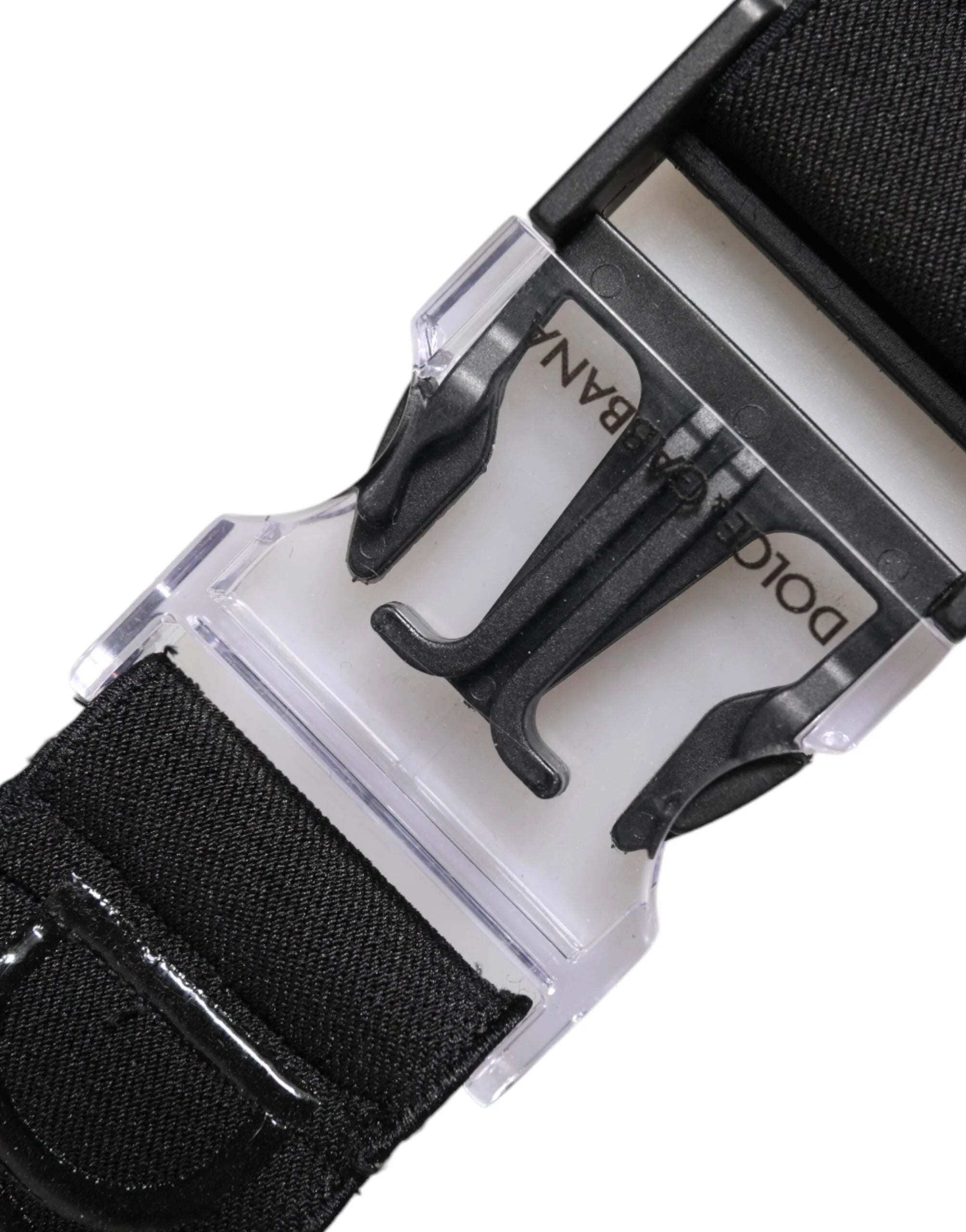 Dolce & Gabbana Black Stretch Polyester Rubberised DG Logo Keychain - Keychains