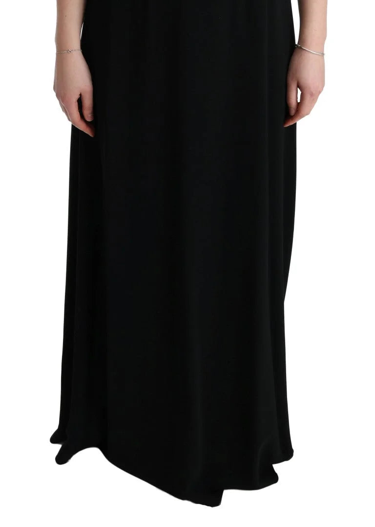 Dolce & Gabbana Black Stretch Shift Long Maxi Dress - IT38|XS - Dresses