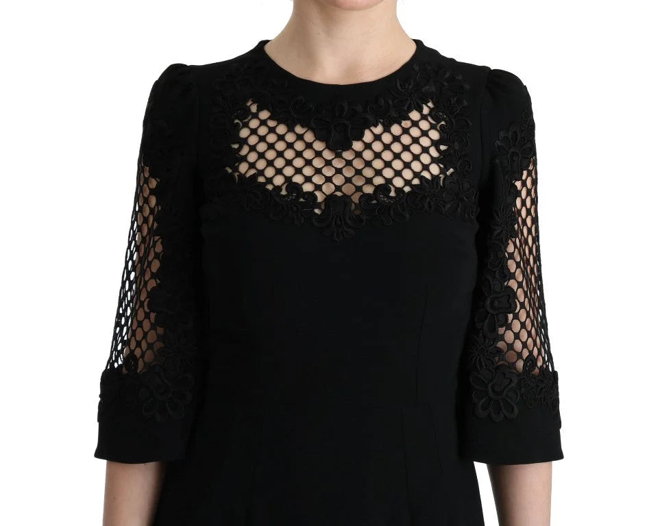 Dolce & Gabbana Black Stretch Shift Long Maxi Dress - IT38|XS - Dresses