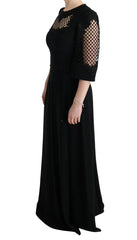 Dolce & Gabbana Black Stretch Shift Long Maxi Dress - IT38|XS - Dresses