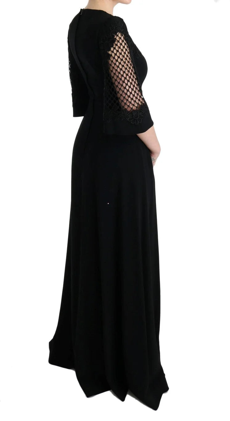 Dolce & Gabbana Black Stretch Shift Long Maxi Dress - IT38|XS - Dresses