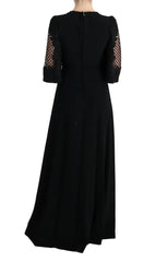 Dolce & Gabbana Black Stretch Shift Long Maxi Dress - IT38|XS - Dresses