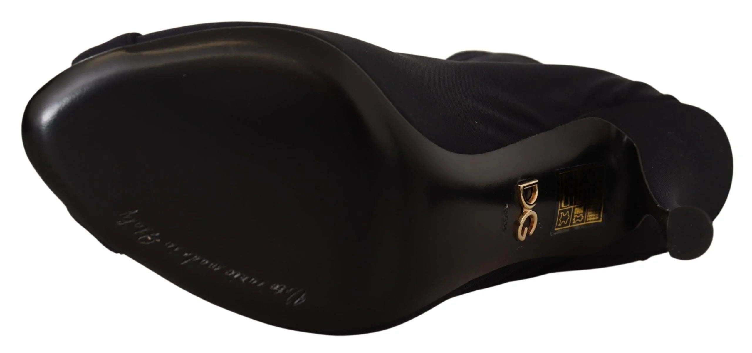 Dolce & Gabbana Black Stretch Short Ankle Boots Shoes - Boots