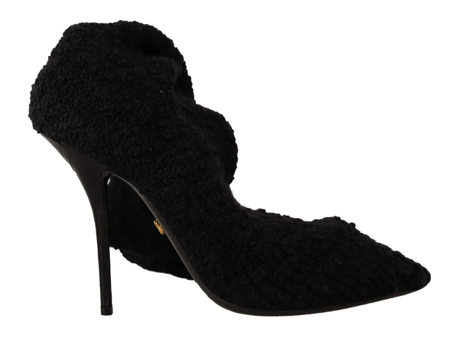 Dolce & Gabbana Black Stretch Socks Knee High Booties Shoes - EU41/US10.5