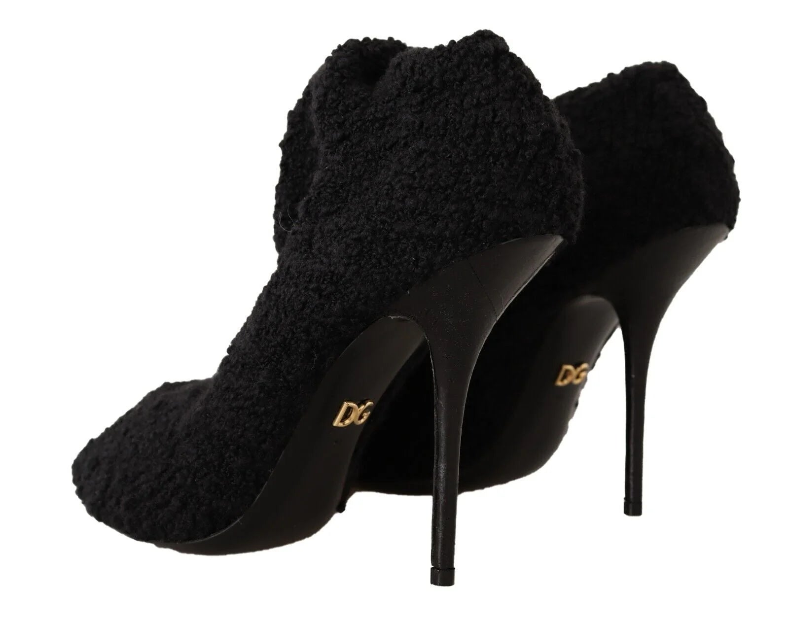 Dolce & Gabbana Black Stretch Socks Knee High Booties Shoes - EU41/US10.5