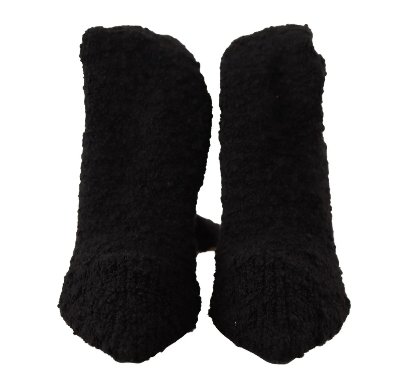Dolce & Gabbana Black Stretch Socks Knee High Booties Shoes - EU41/US10.5
