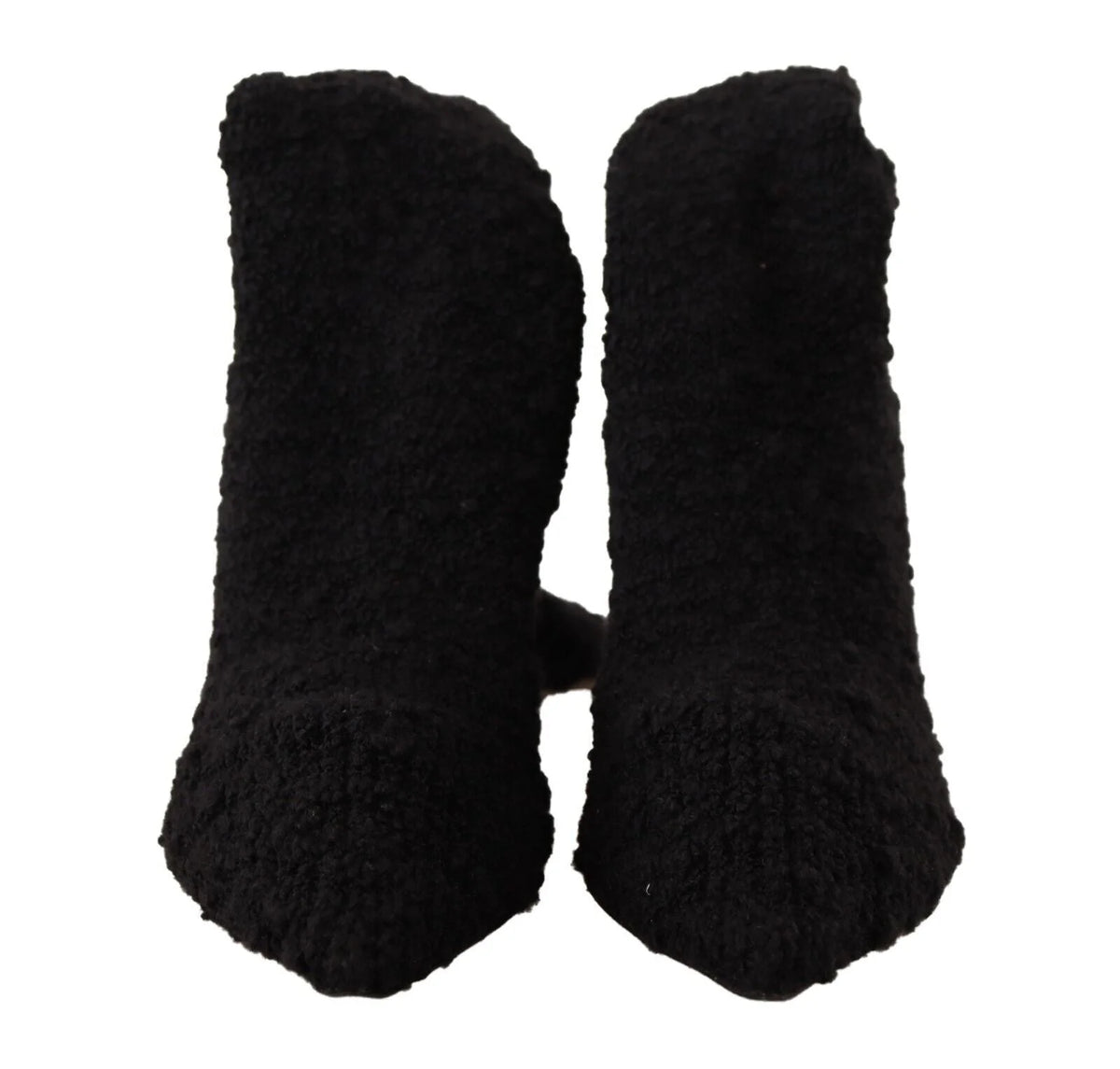 Dolce & Gabbana Black Stretch Socks Knee High Booties Shoes - EU41/US10.5