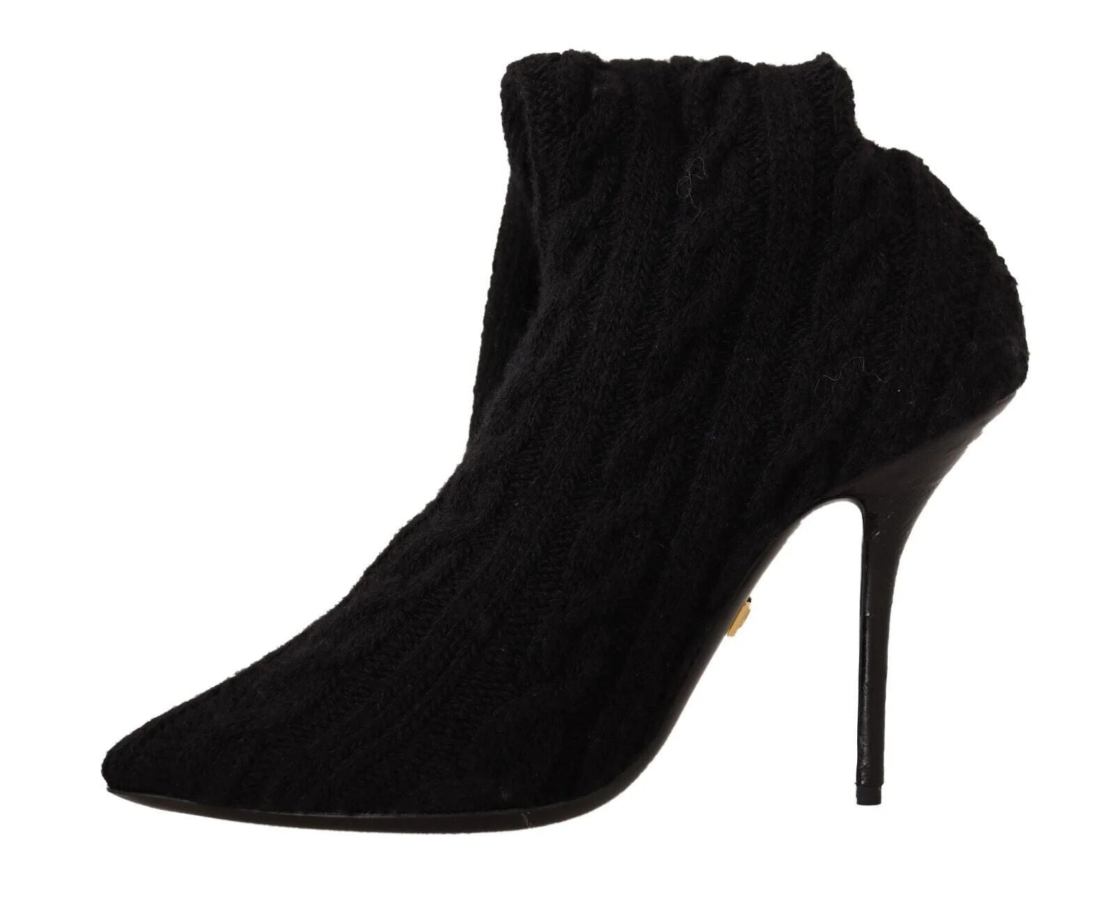 Dolce & Gabbana Black Stretch Socks Knee High Booties Shoes - EU38/US7.5