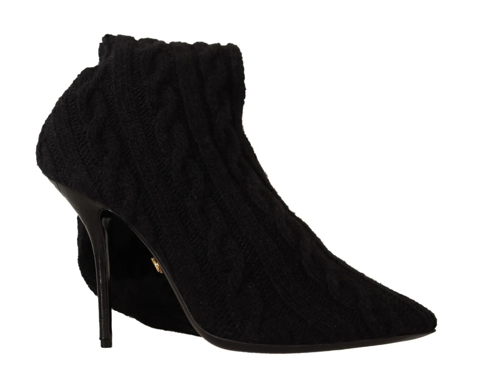 Dolce & Gabbana Black Stretch Socks Knee High Booties Shoes - EU38/US7.5