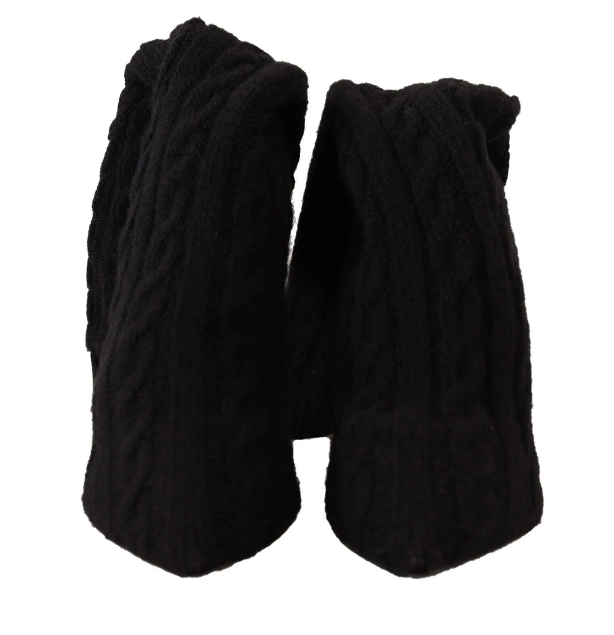 Dolce & Gabbana Black Stretch Socks Knee High Booties Shoes - EU38/US7.5