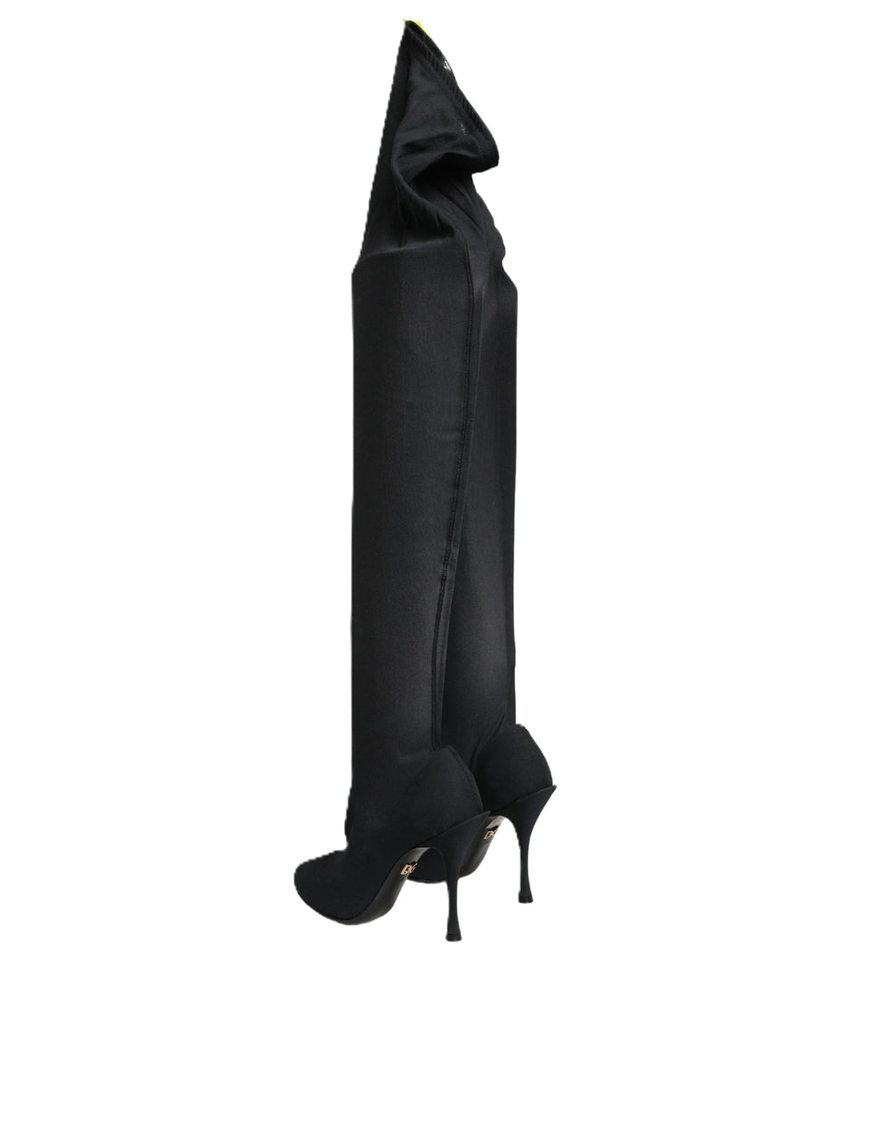 Dolce & Gabbana Black Stretch Socks Knee High Boots Shoes