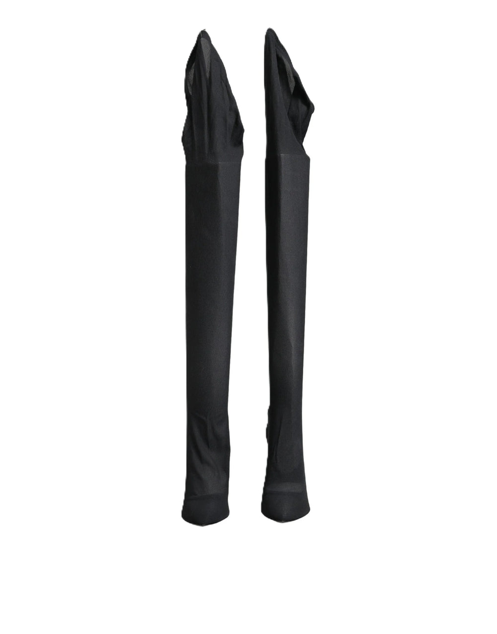 Dolce & Gabbana Black Stretch Socks Knee High Boots Shoes