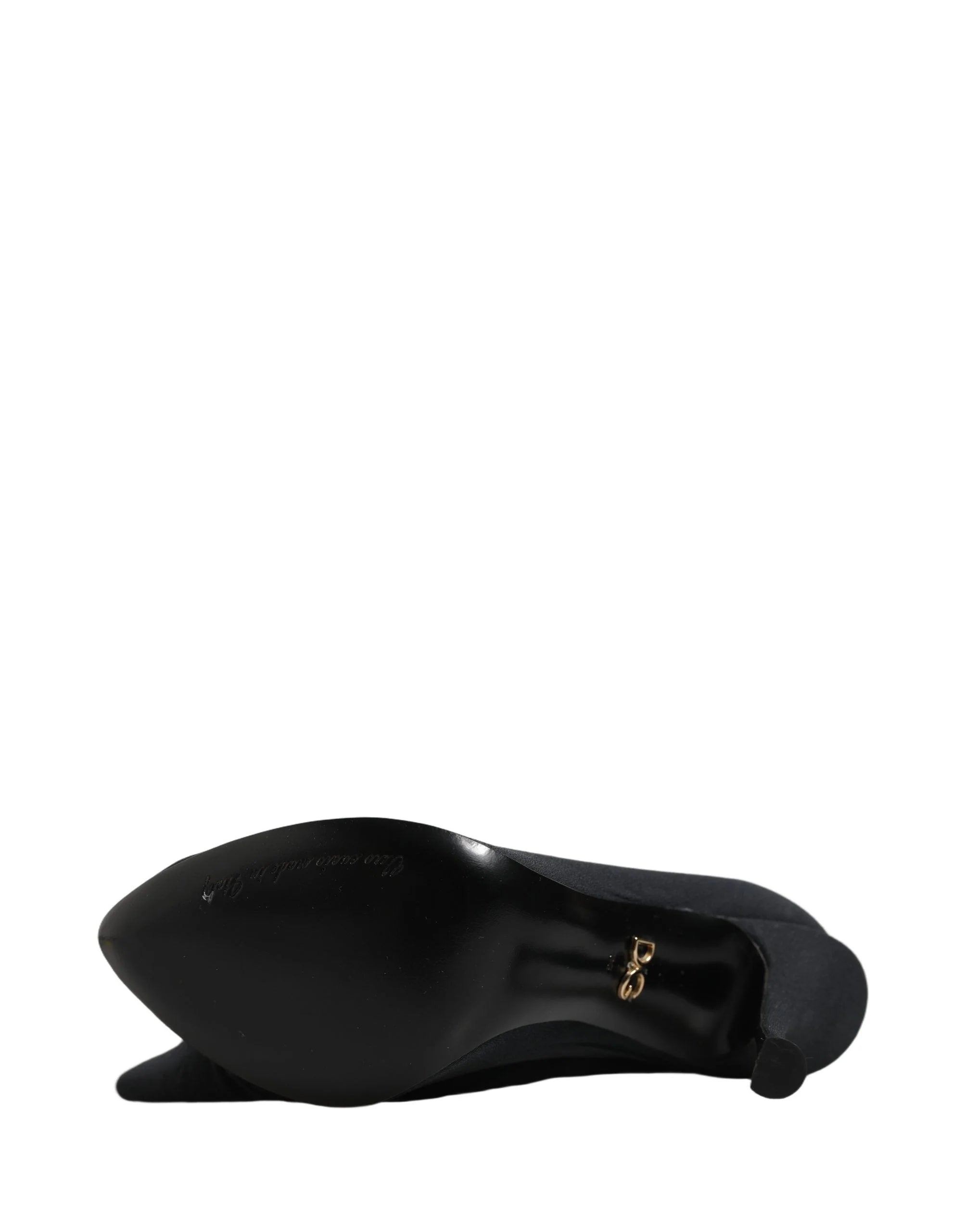 Dolce & Gabbana Black Stretch Socks Knee High Boots Shoes