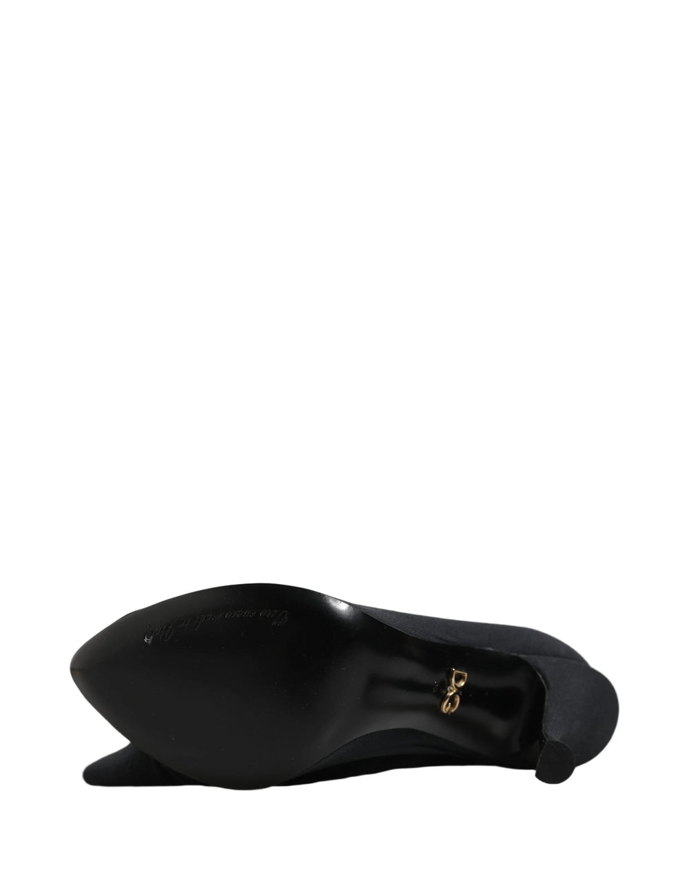 Dolce & Gabbana Black Stretch Socks Knee High Boots Shoes