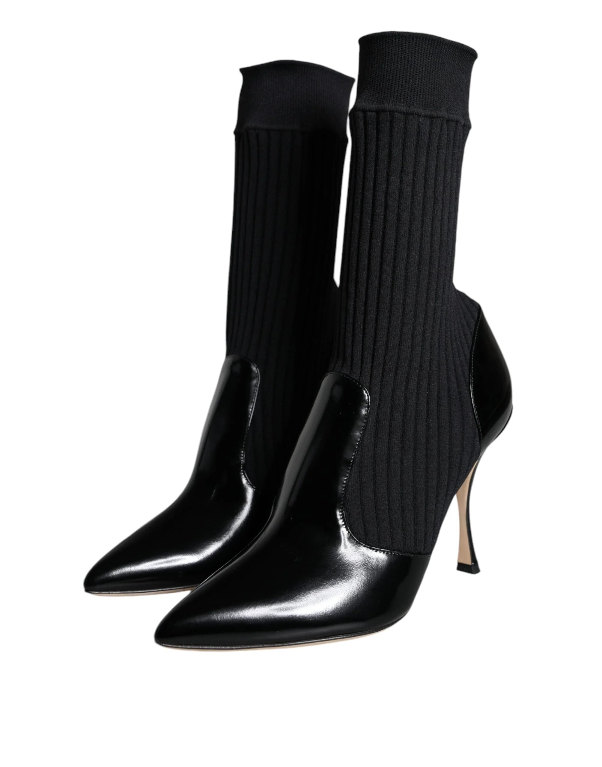 Dolce & Gabbana Black Stretch Stilettos Booties Socks Shoes - EU36/US5.5 - Boots