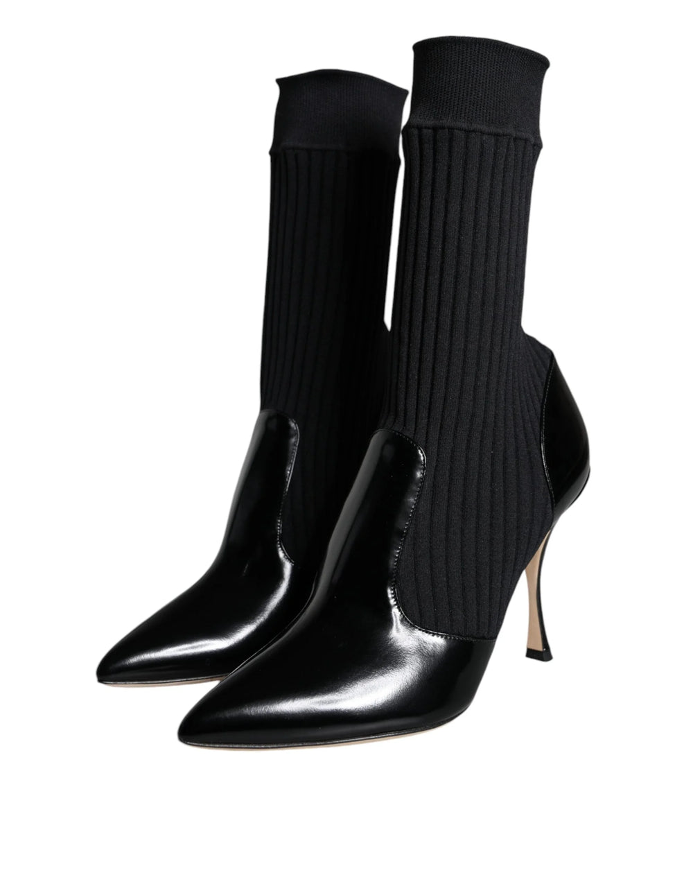 Dolce & Gabbana Black Stretch Stilettos Booties Socks Shoes - EU36/US5.5 - Boots