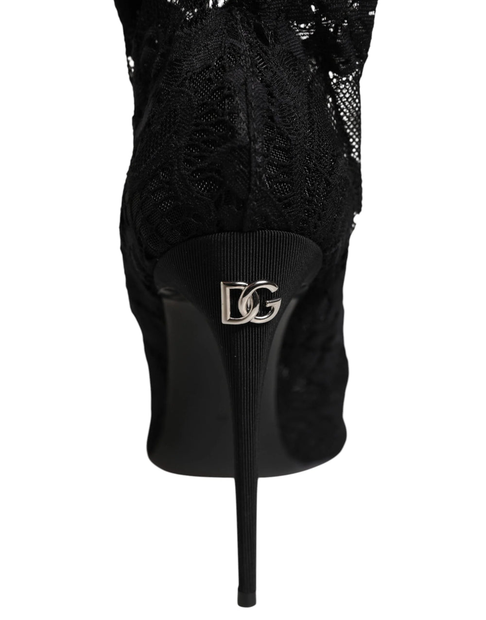 Dolce & Gabbana Black Stretch Taormina Lace Boots Shoes - EU39/US8.5 - Boots