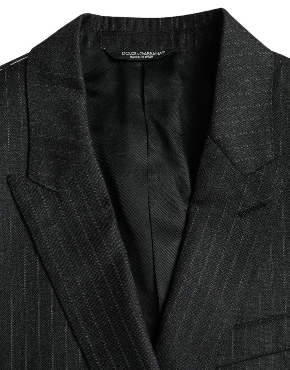 Dolce & Gabbana Black Stripe MARTINI Single Breasted Coat Blazer - IT46 | S - Sport Jackets