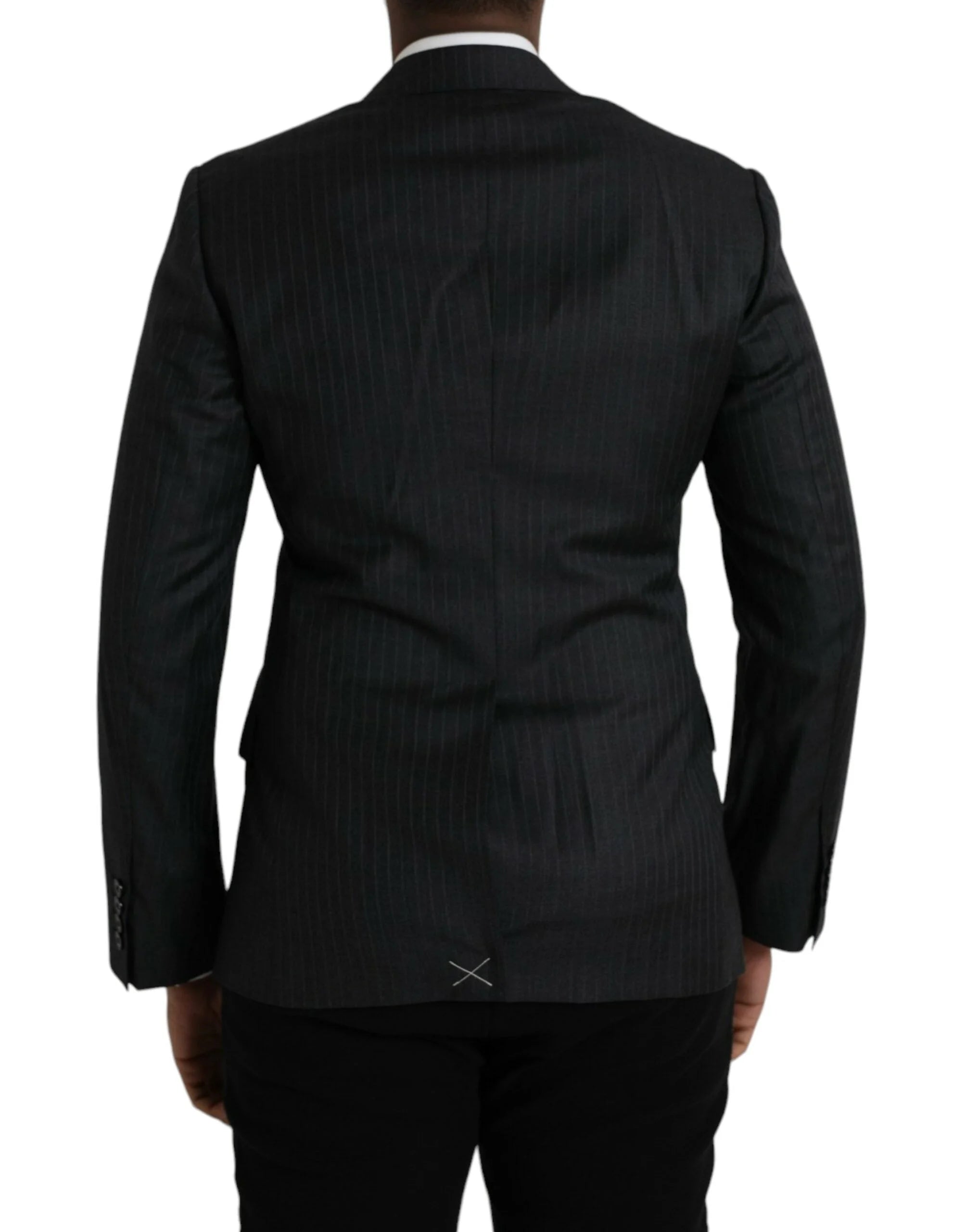 Dolce & Gabbana Black Stripe MARTINI Single Breasted Coat Blazer - IT46 | S - Sport Jackets