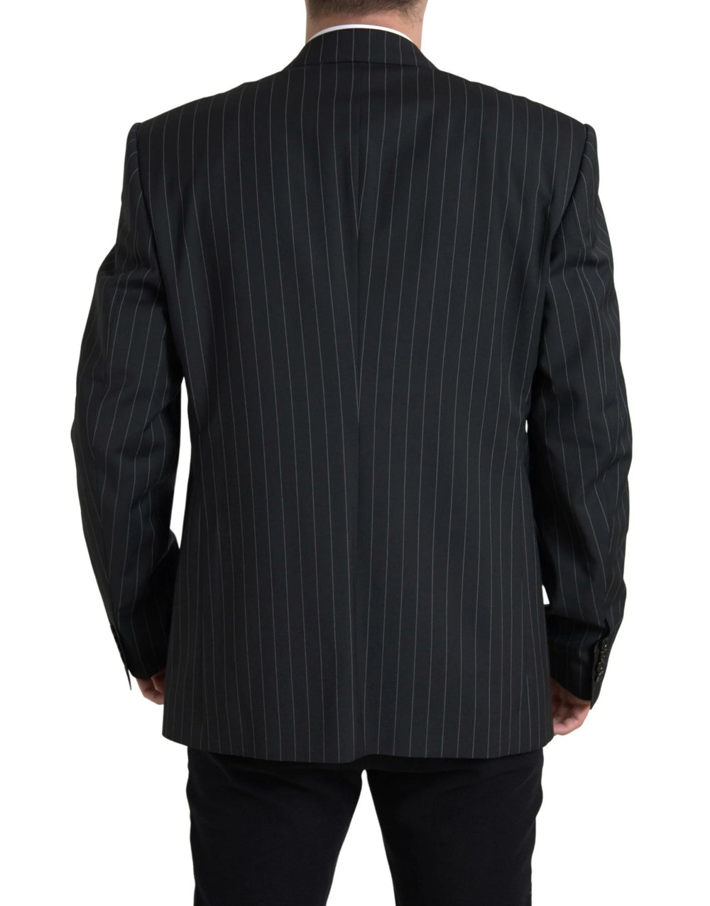 Dolce & Gabbana Black Stripe Single Breasted SICILIA Blazer - IT58 | XXL - Sport Jackets