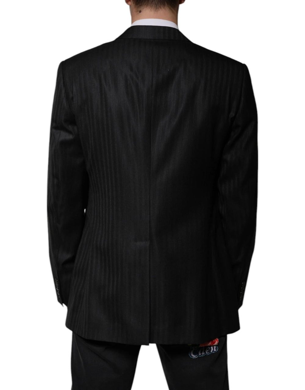 Dolce & Gabbana Black Stripe Wool Single Breasted Blazer - IT54 | XL - Sport Jackets