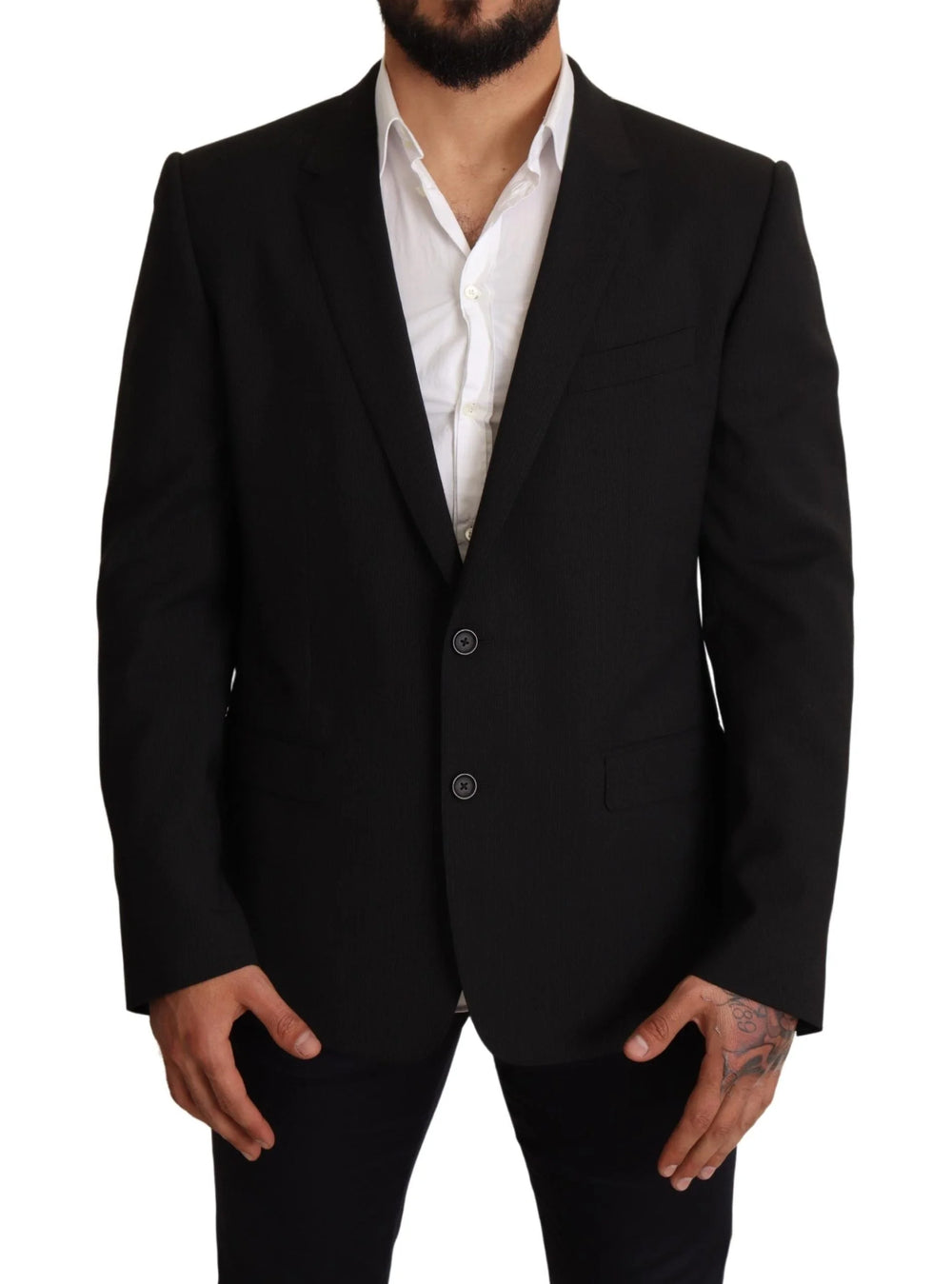 Dolce & Gabbana Black Striped MARTINI Jacket Blazer - IT54 | XL - Sport Jackets