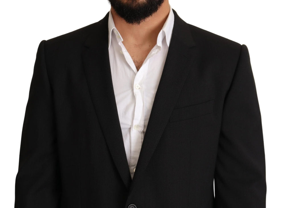 Dolce & Gabbana Black Striped MARTINI Jacket Blazer - IT54 | XL - Sport Jackets