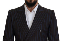 Dolce & Gabbana Black Striped Wool Formal 2 Piece Suit - IT50 | L - Pant Suits