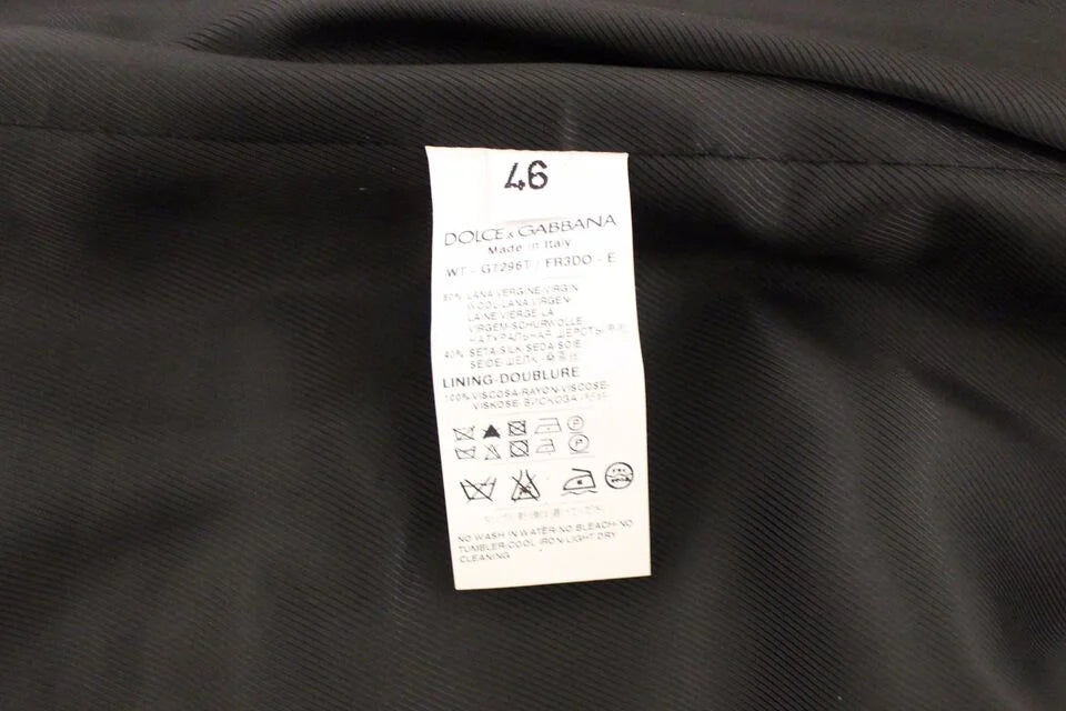 Dolce & Gabbana Black Striped Wool Silk Dress Vest Gilet - IT44 | XS - Vests