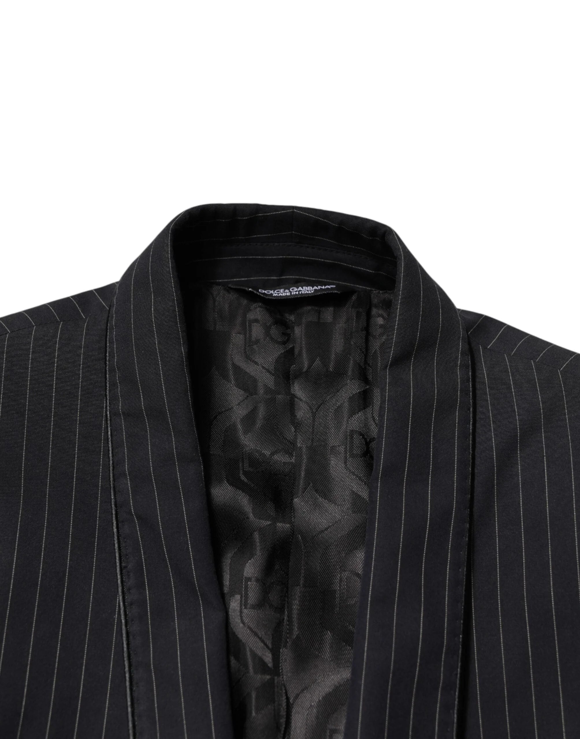Dolce & Gabbana Black Stripes 1 Button Suit Jacket Blazer - IT48 | M