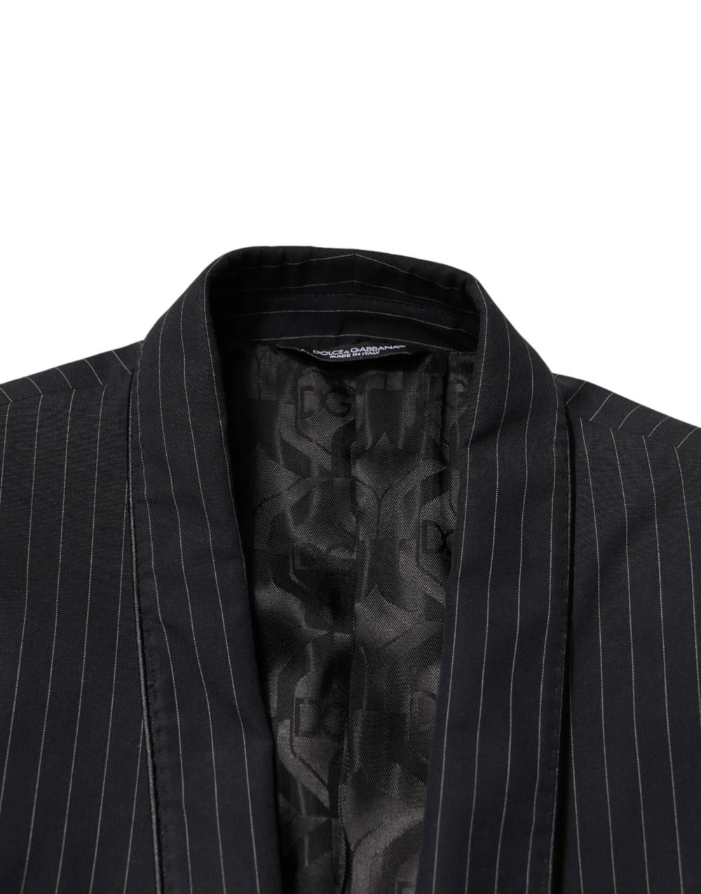 Dolce & Gabbana Black Stripes 1 Button Suit Jacket Blazer - IT48 | M