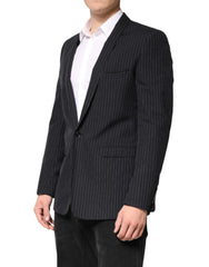 Dolce & Gabbana Black Stripes 1 Button Suit Jacket Blazer - IT48 | M