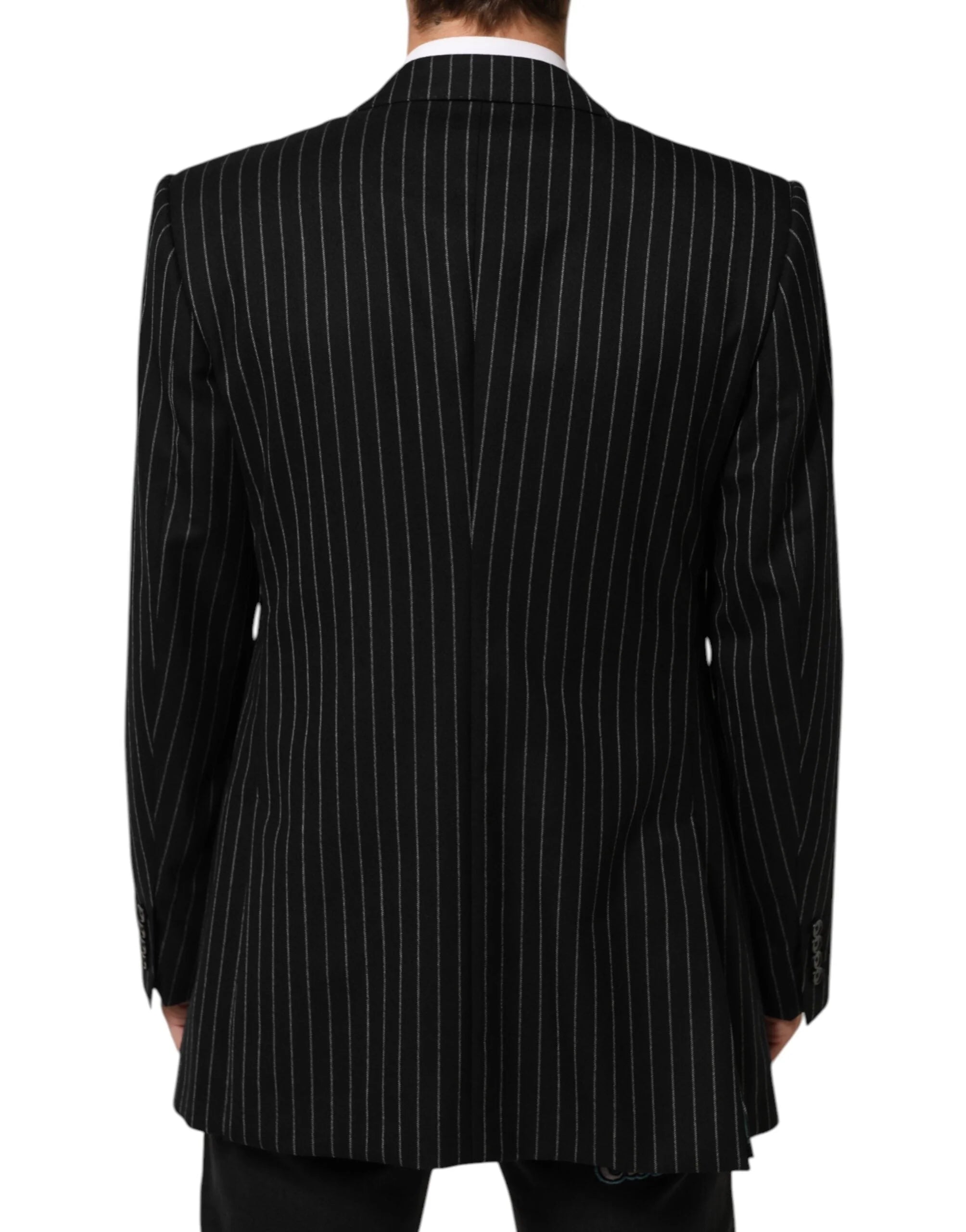 Dolce & Gabbana Black Stripes 2 Buttons Suit Jacket Blazer - IT54 | XL - Sport Jackets