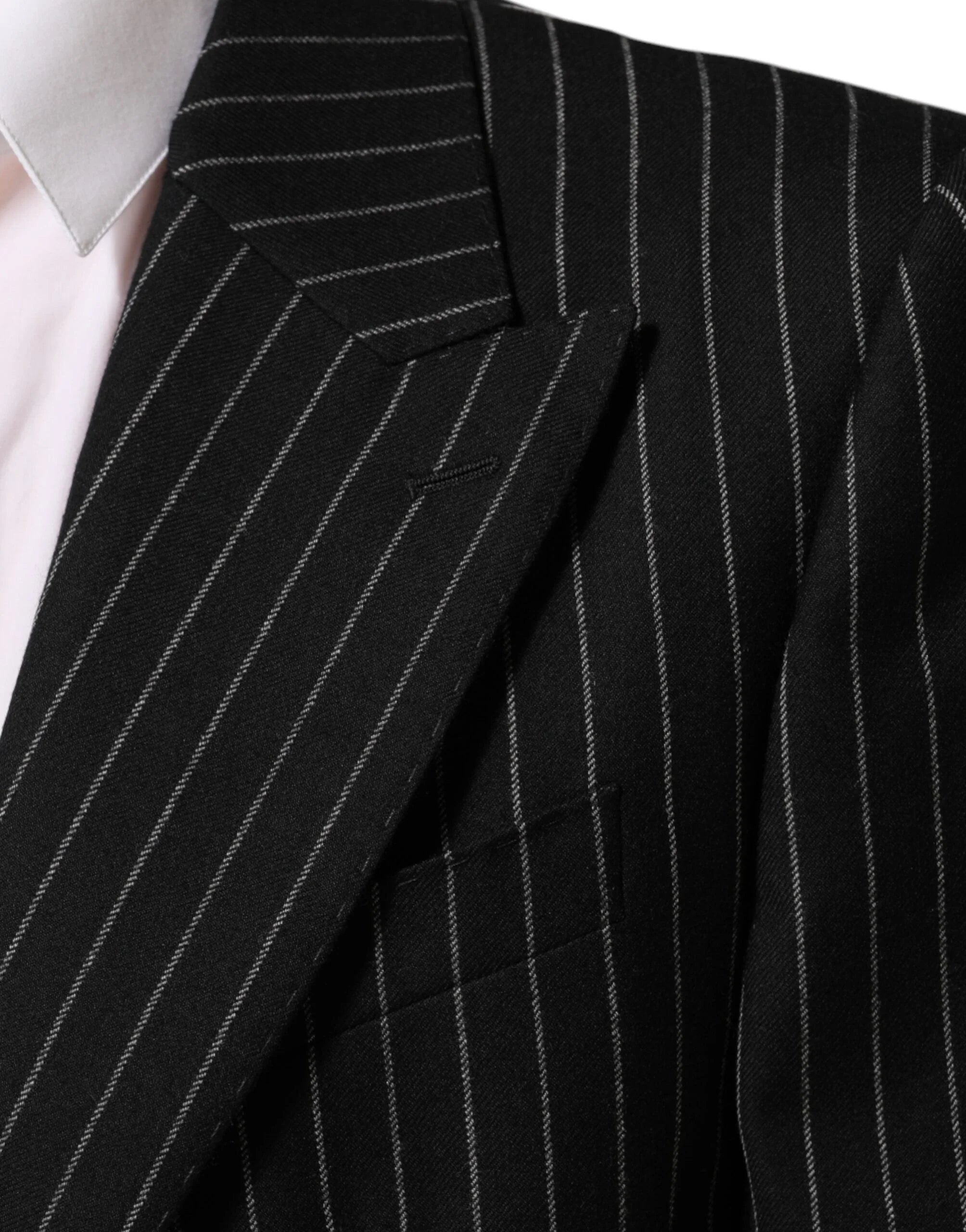 Dolce & Gabbana Black Stripes 2 Buttons Suit Jacket Blazer - IT54 | XL - Sport Jackets