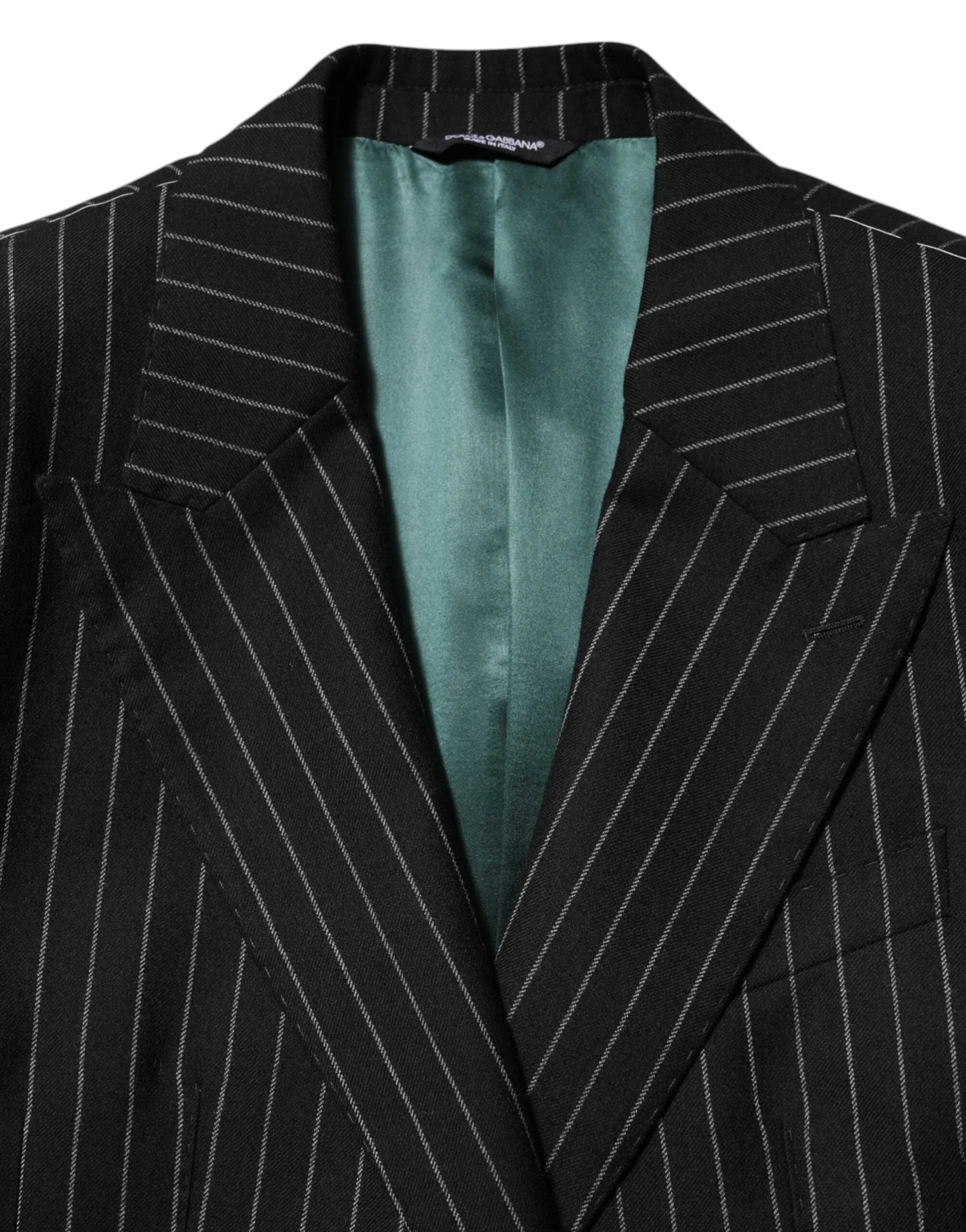 Dolce & Gabbana Black Stripes 2 Buttons Suit Jacket Blazer - IT54 | XL - Sport Jackets