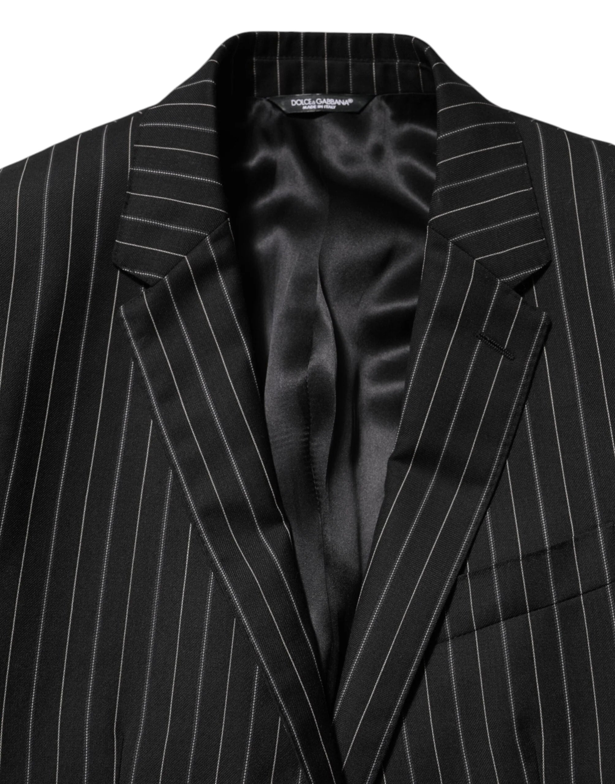 Dolce & Gabbana Black Stripes MARTINI 1 Button Suit Blazer - IT48 | M - Sport Jackets