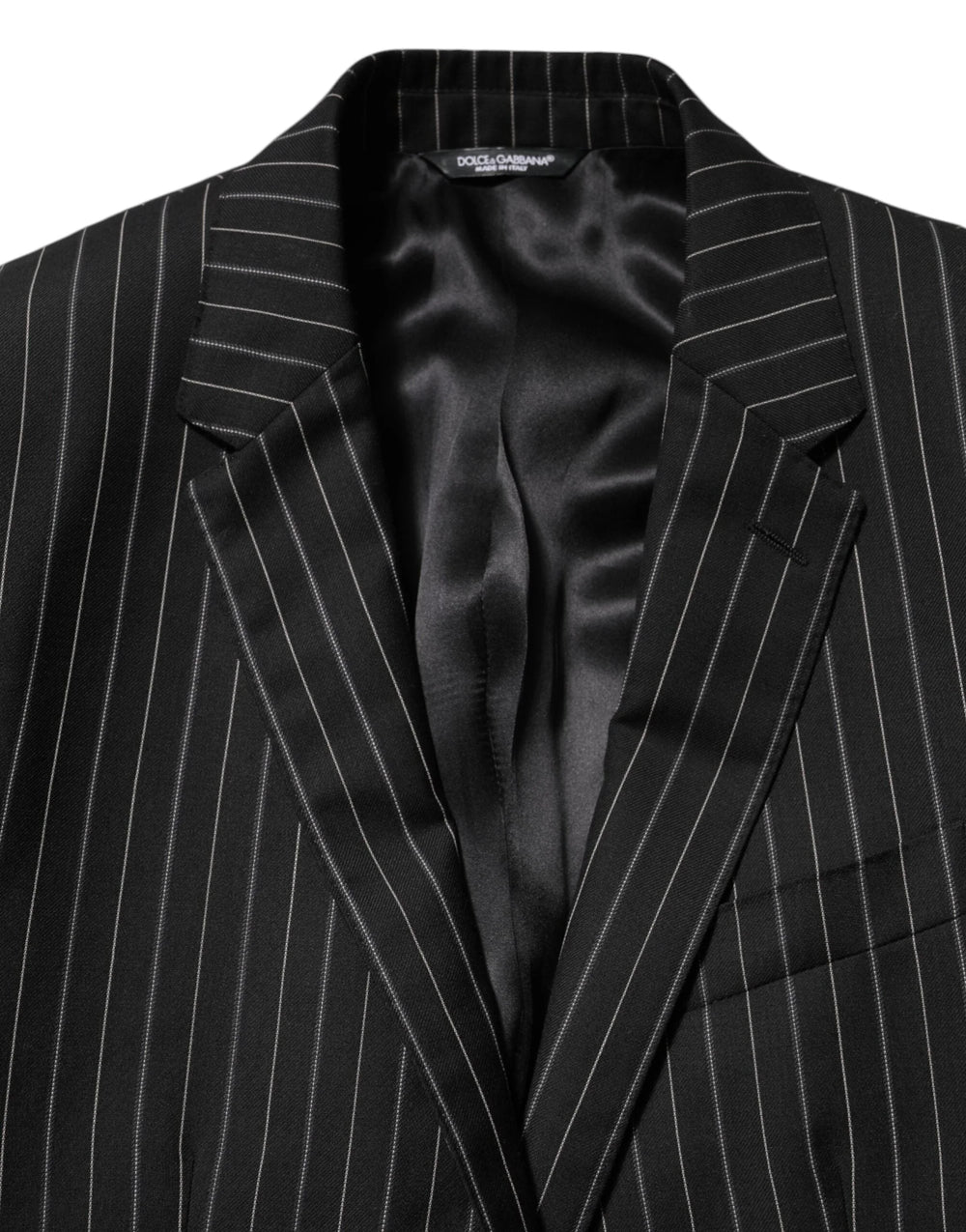 Dolce & Gabbana Black Stripes MARTINI 1 Button Suit Blazer - IT48 | M - Sport Jackets