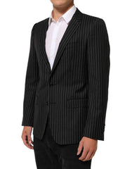 Dolce & Gabbana Black Stripes MARTINI 1 Button Suit Blazer - IT48 | M - Sport Jackets