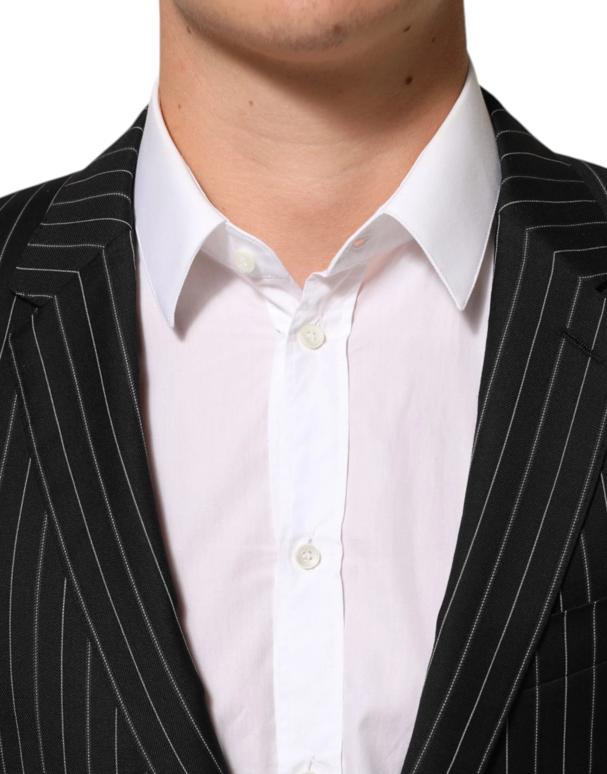 Dolce & Gabbana Black Stripes MARTINI 1 Button Suit Blazer - IT48 | M - Sport Jackets