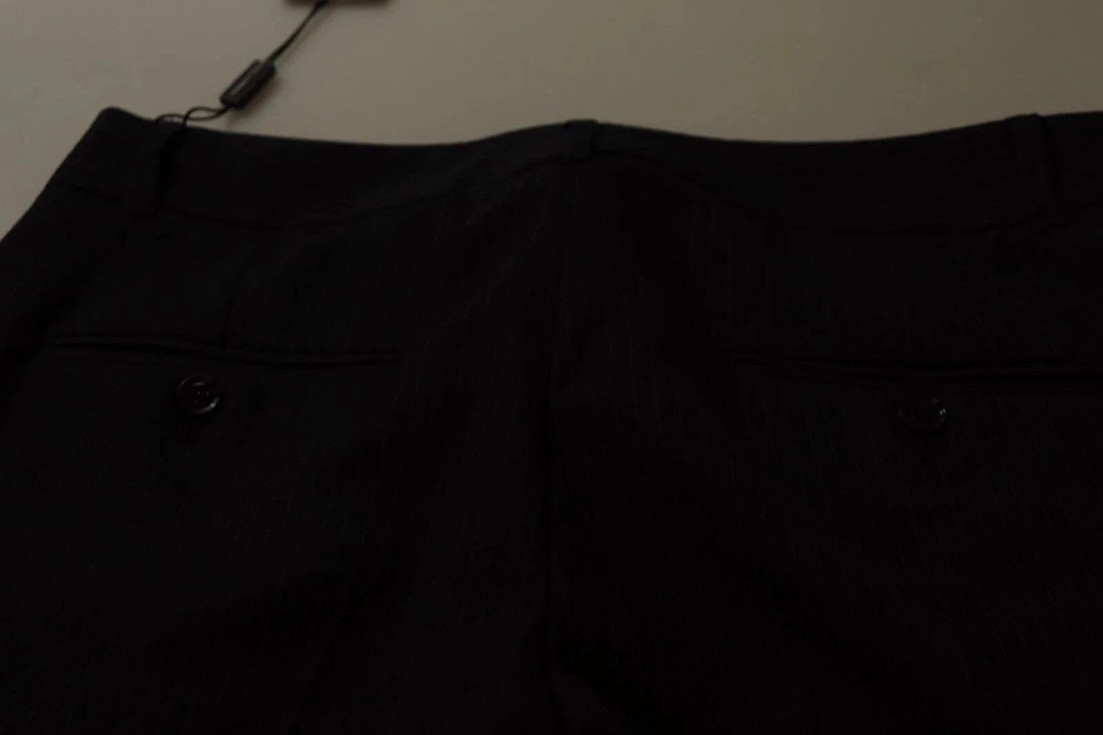 Dolce & Gabbana Black Stripes Mid Waist Trouser Pants - IT42|M - Trousers