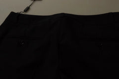 Dolce & Gabbana Black Stripes Mid Waist Trouser Pants - IT42|M - Trousers