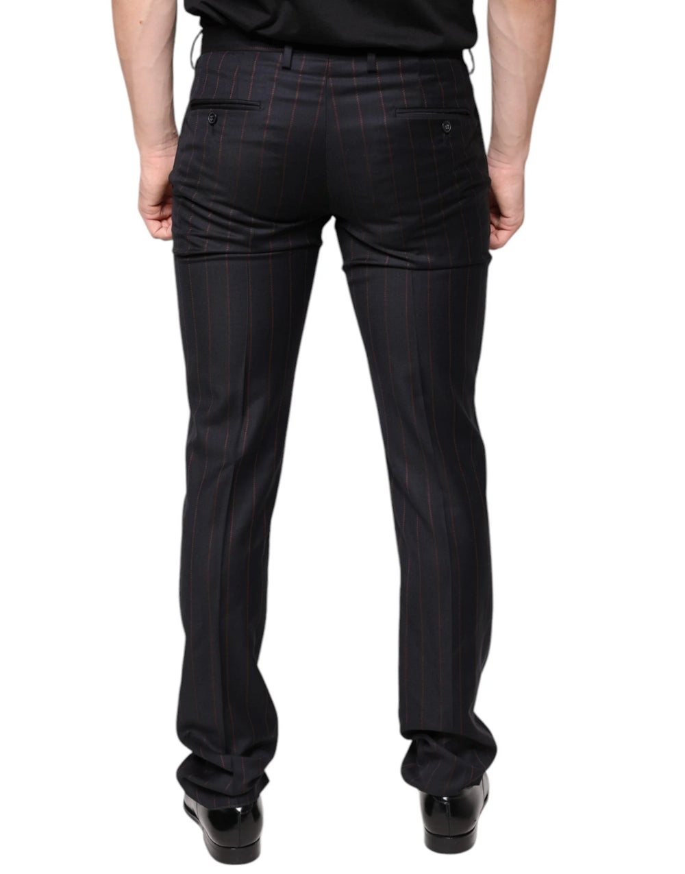 Dolce & Gabbana Black Stripes Skinny Men Dress Pants - IT46 | S - Trousers