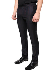 Dolce & Gabbana Black Stripes Skinny Men Dress Pants - IT46 | S - Trousers