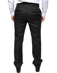 Dolce & Gabbana Black Stripes Skinny Men Dress Pants - IT48 | M - Trousers