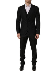 Dolce & Gabbana Black Stripes Slim Fit Formal 3 Piece Suit - IT50 | L