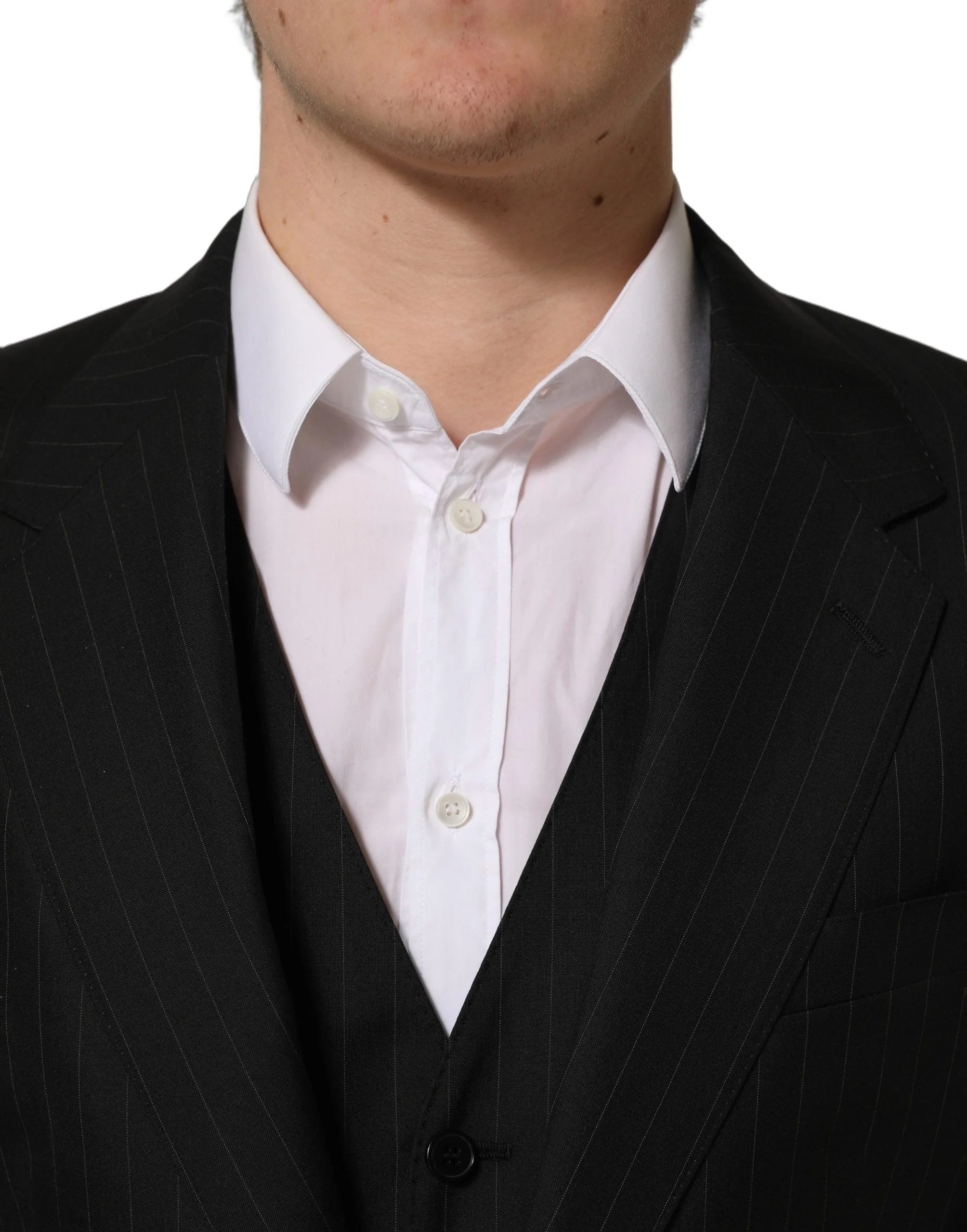 Dolce & Gabbana Black Stripes Slim Fit Formal 3 Piece Suit - IT50 | L