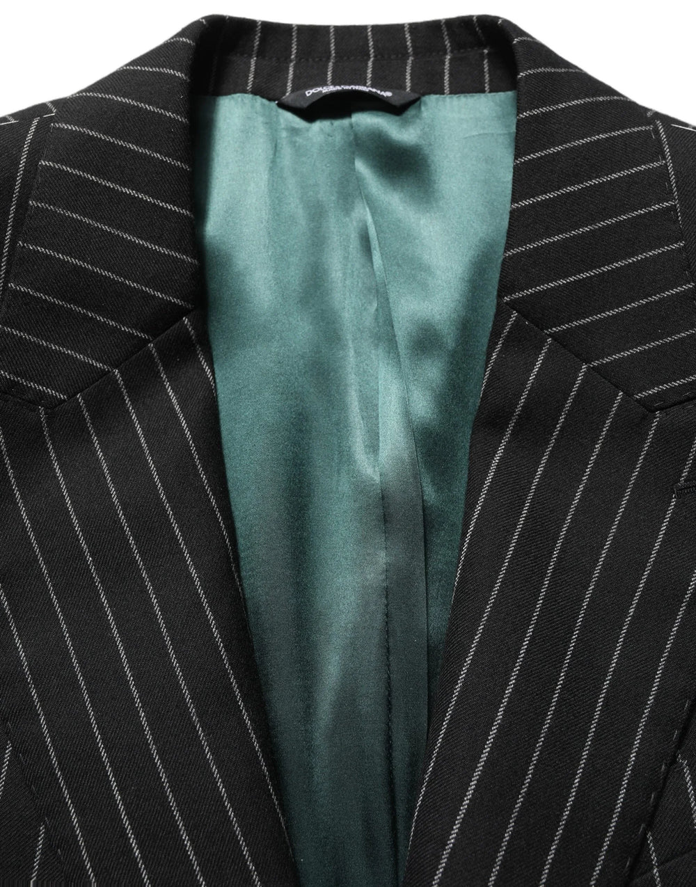 Dolce & Gabbana Black Stripes Wool Single Breasted Blazer - IT54 | XL