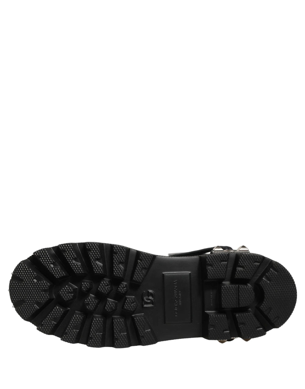 Dolce & Gabbana Sorte Støvler med Nitter Platform Combat Høje Sko - EU44/US11