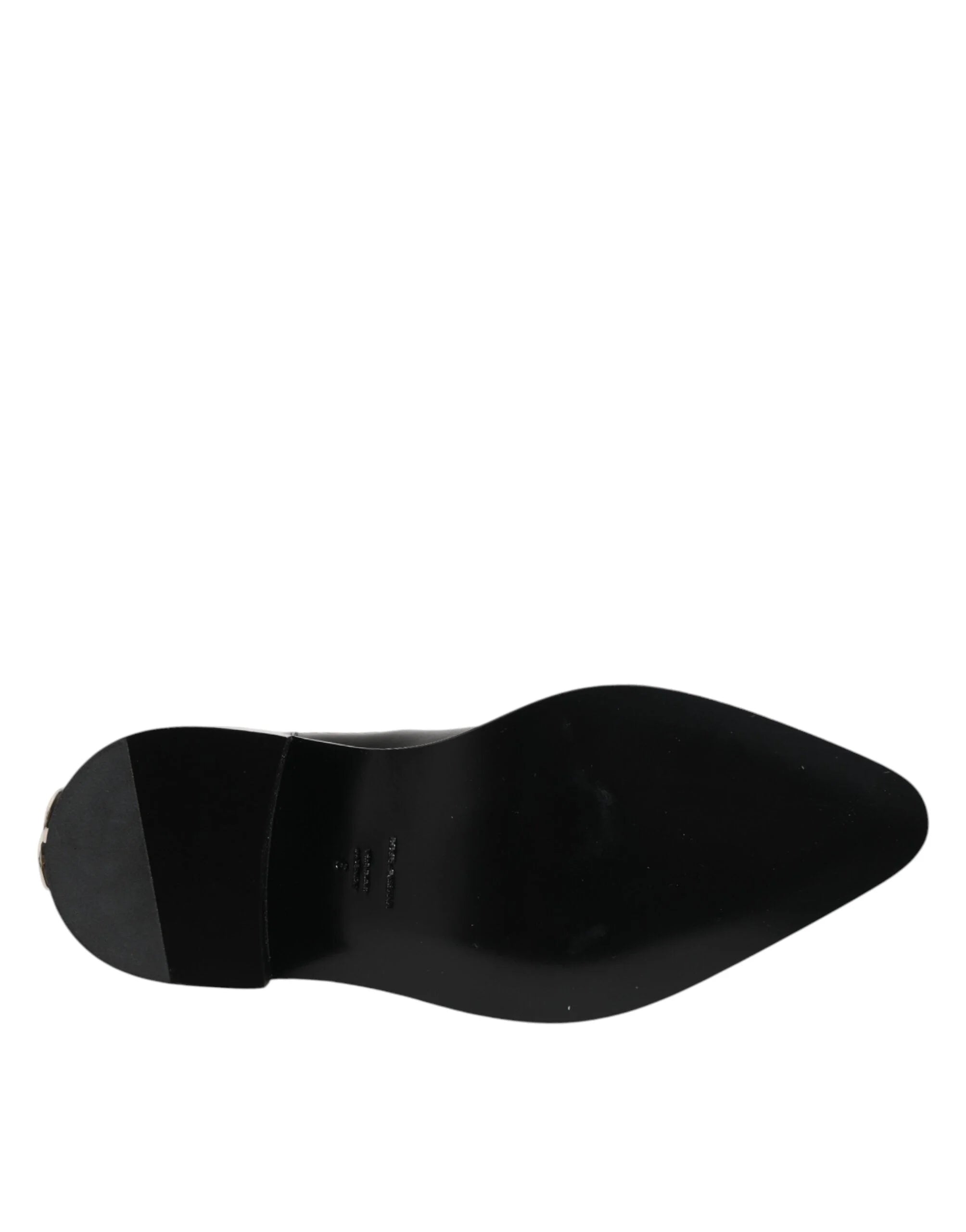 Dolce & Gabbana Black Studded Chelsea Short Ankle Boots Shoes - Boots