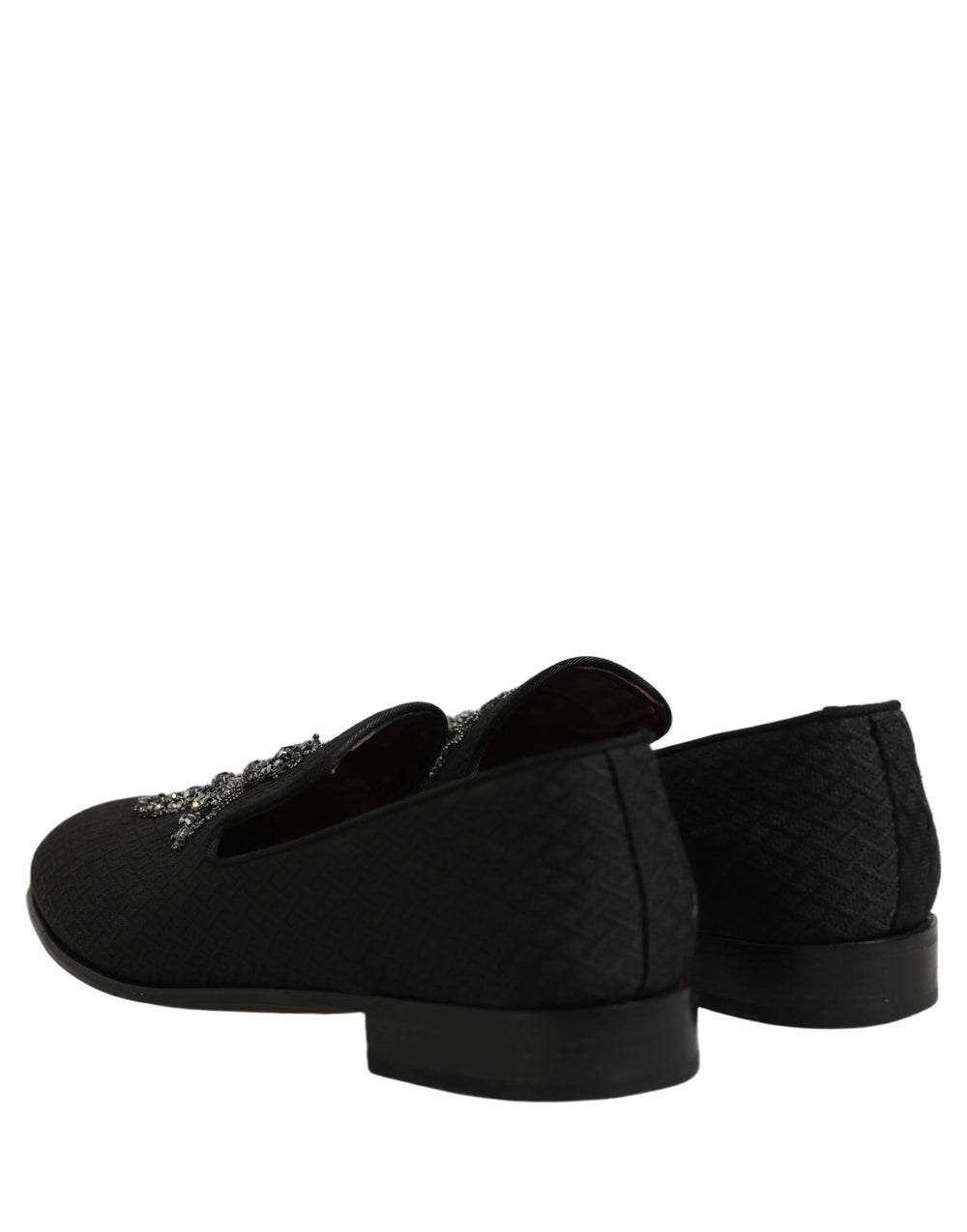 Dolce & Gabbana Black Suede Cross Slip On Men Loafers Shoes - EU44/US11